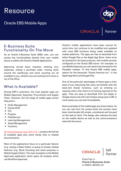 Oracle EBS Mobile Apps
