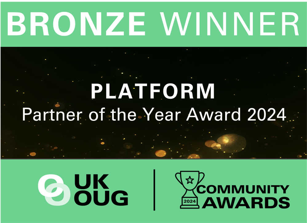 UKOUG Bronze Winner Platform Award 24